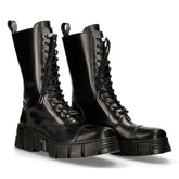 NEW ROCK - M-WALL127N-C1 Mid Calf Tower Boots